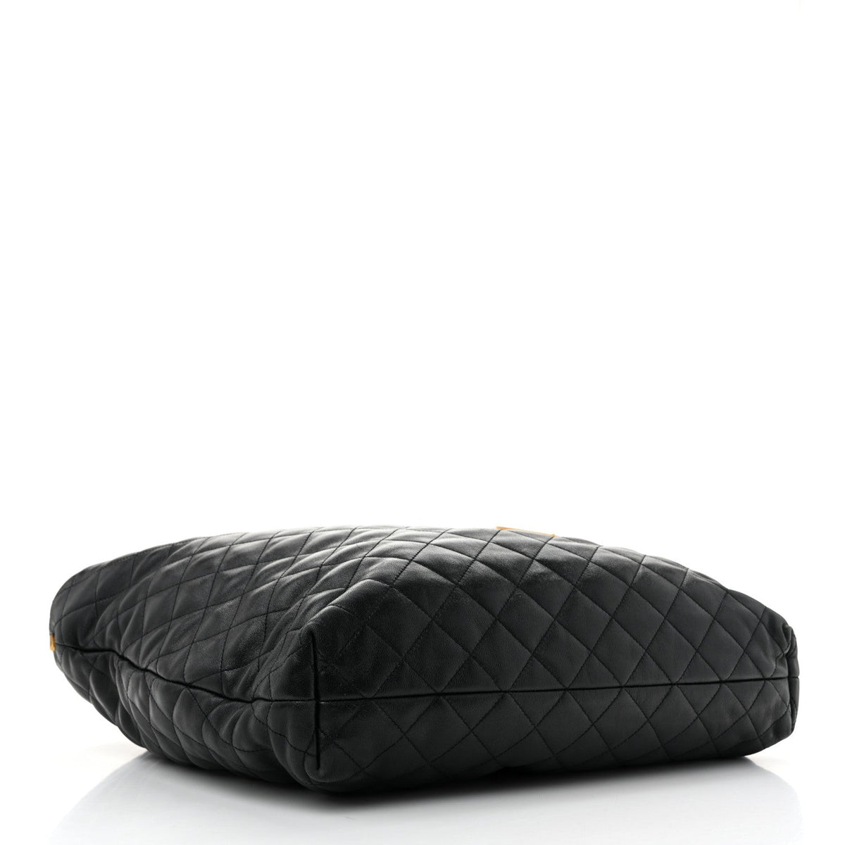 Lambskin Quilted Maxi Icare Shopping Tote Black