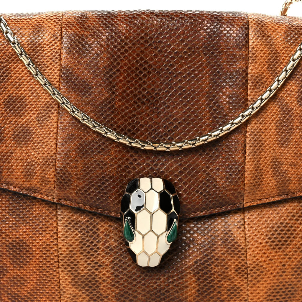 Karung Serpenti Forever Medium Shoulder Bag Brown
