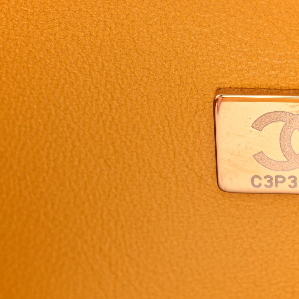 Lambskin Quilted Small Boy Flap Yellow