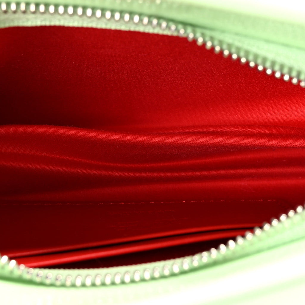Patent Psychic Loubitwist Clutch Studio Green