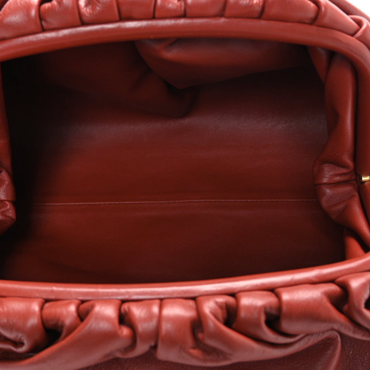 Smooth Butter Calf The Pouch Oversized Clutch Rust