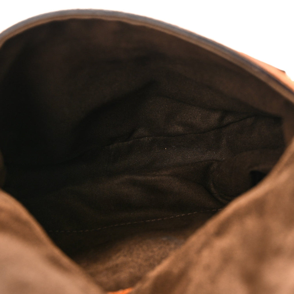 Suede Calfskin Mini Jennifer Crossbody Caramel
