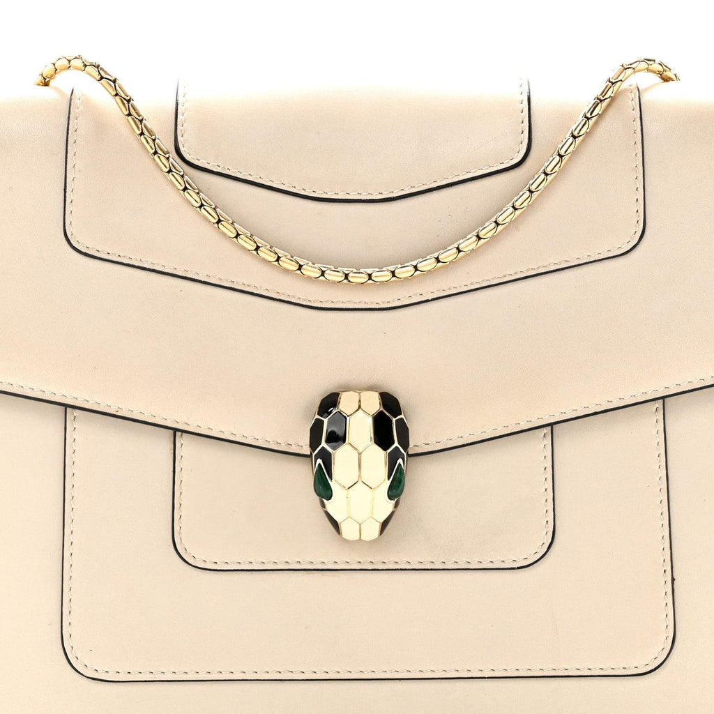 Calfskin Serpenti Forever Crossbody Bag White Agate