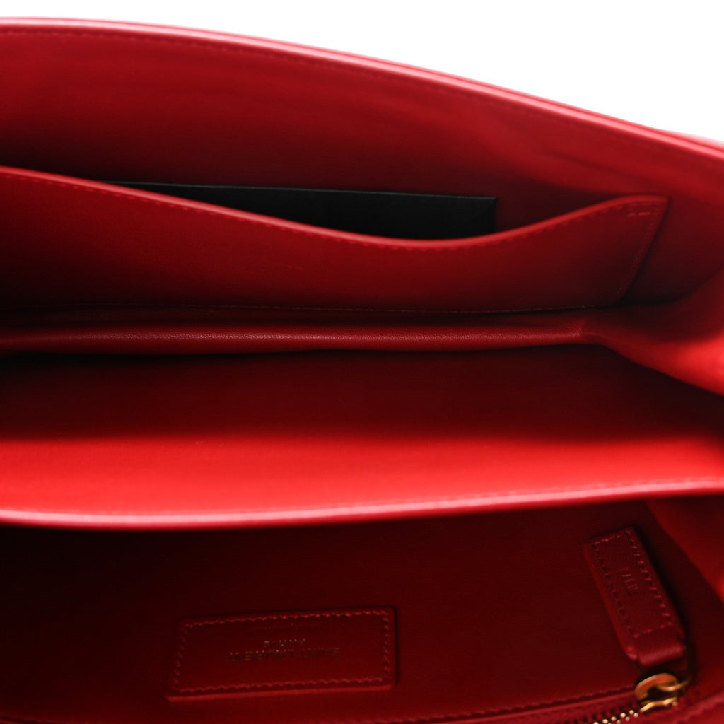 Smooth Calfskin Le Maillon Satchel Rouge Eros