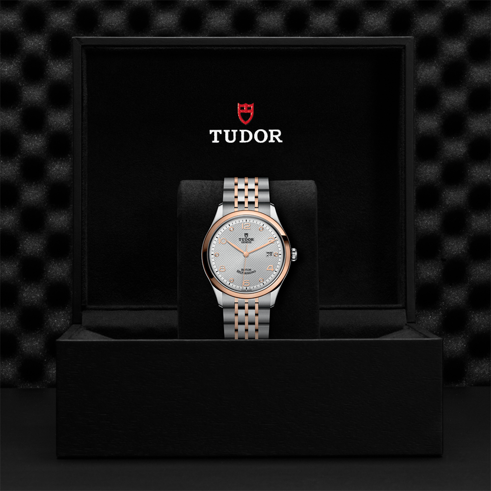 1926 Rose Gold Two-Tone 39mm - Silver, Diamond-Set on Bracelet