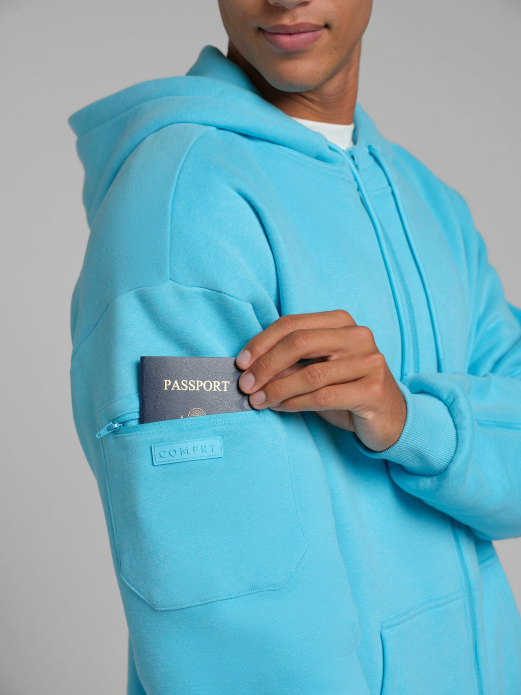 Neon Airplane Mode Zip Hoodie – Mega