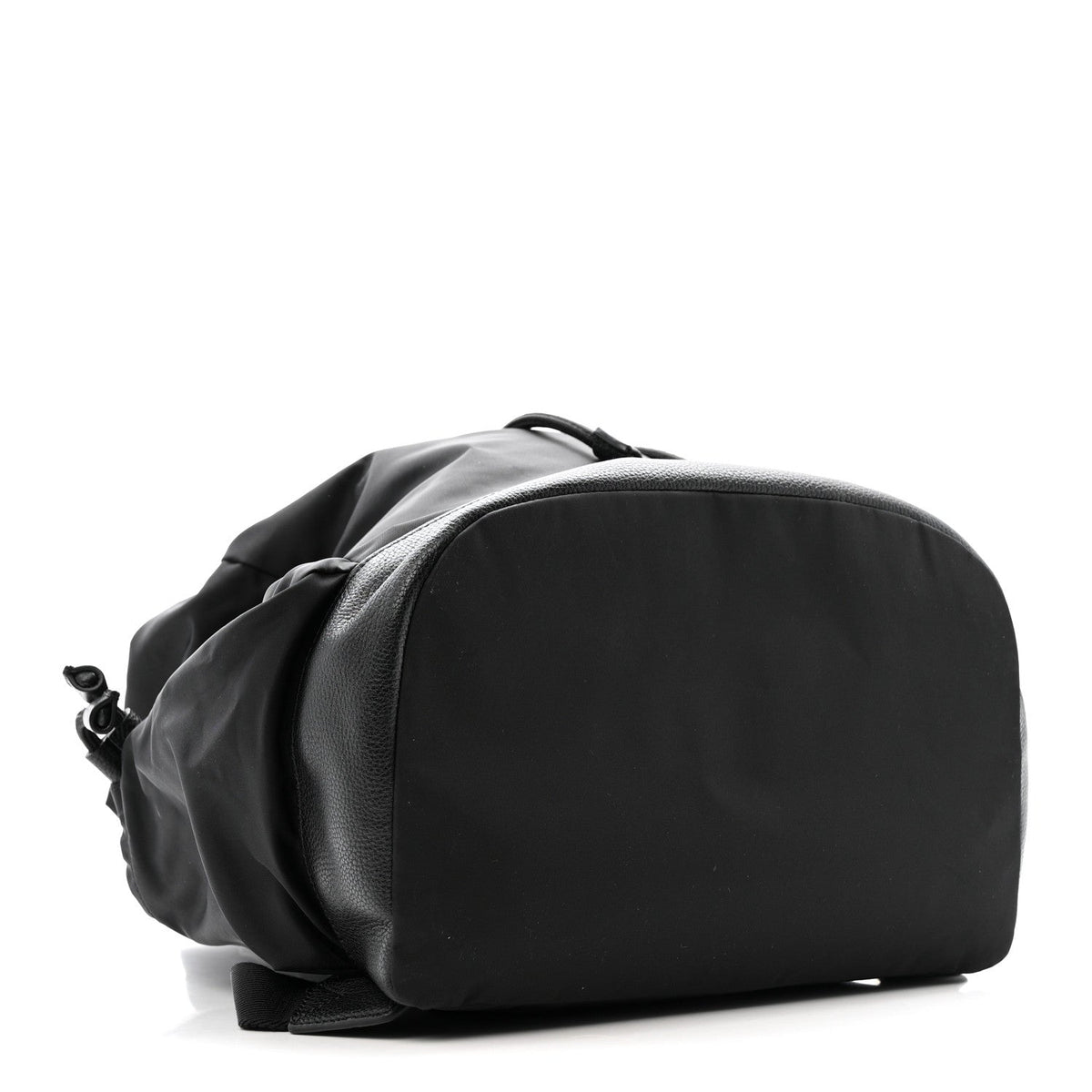 Nylon Grained Calfskin Watson Diaper Bag Black