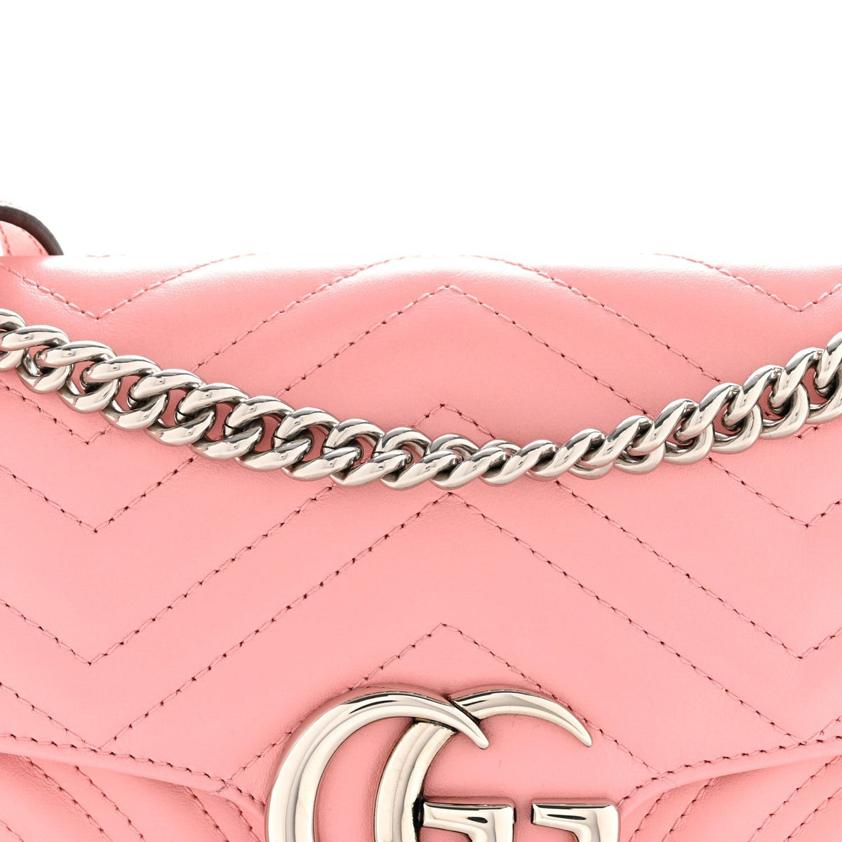 Calfskin Matelasse Small GG Marmont Shoulder Bag Wild Rose