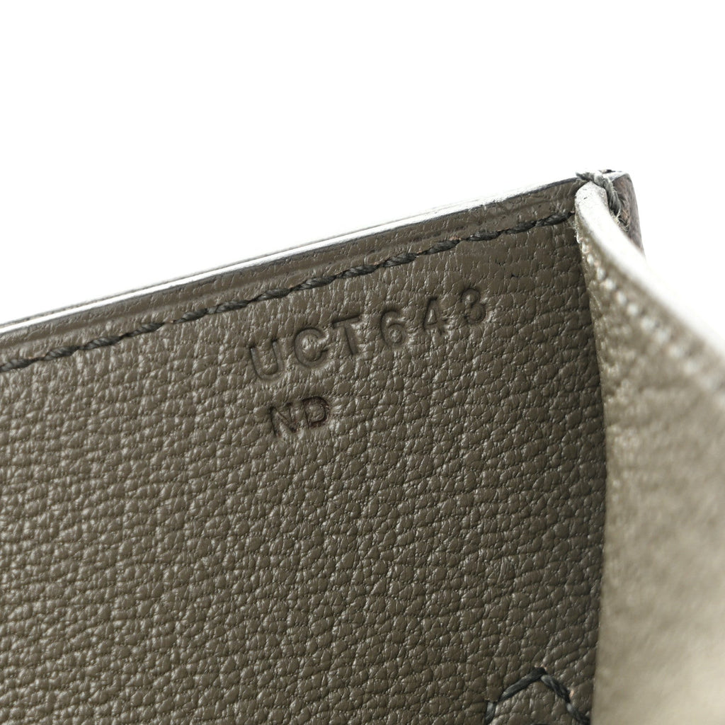 Evercolor Evergrain Barenia Kelly Depeches 36 Briefcase Vert De Gris Black Fauve