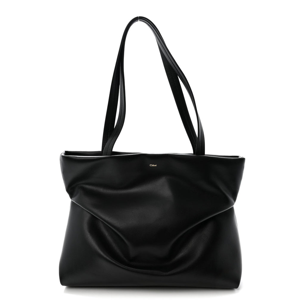 Calfskin Judy East West Tote Black