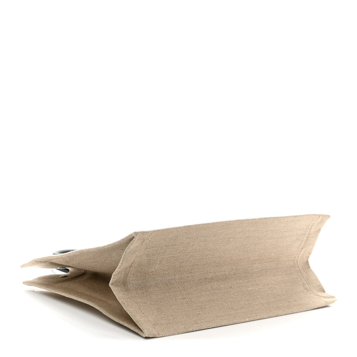 Linen Calfskin Small Rive Gauche Tote Optic White