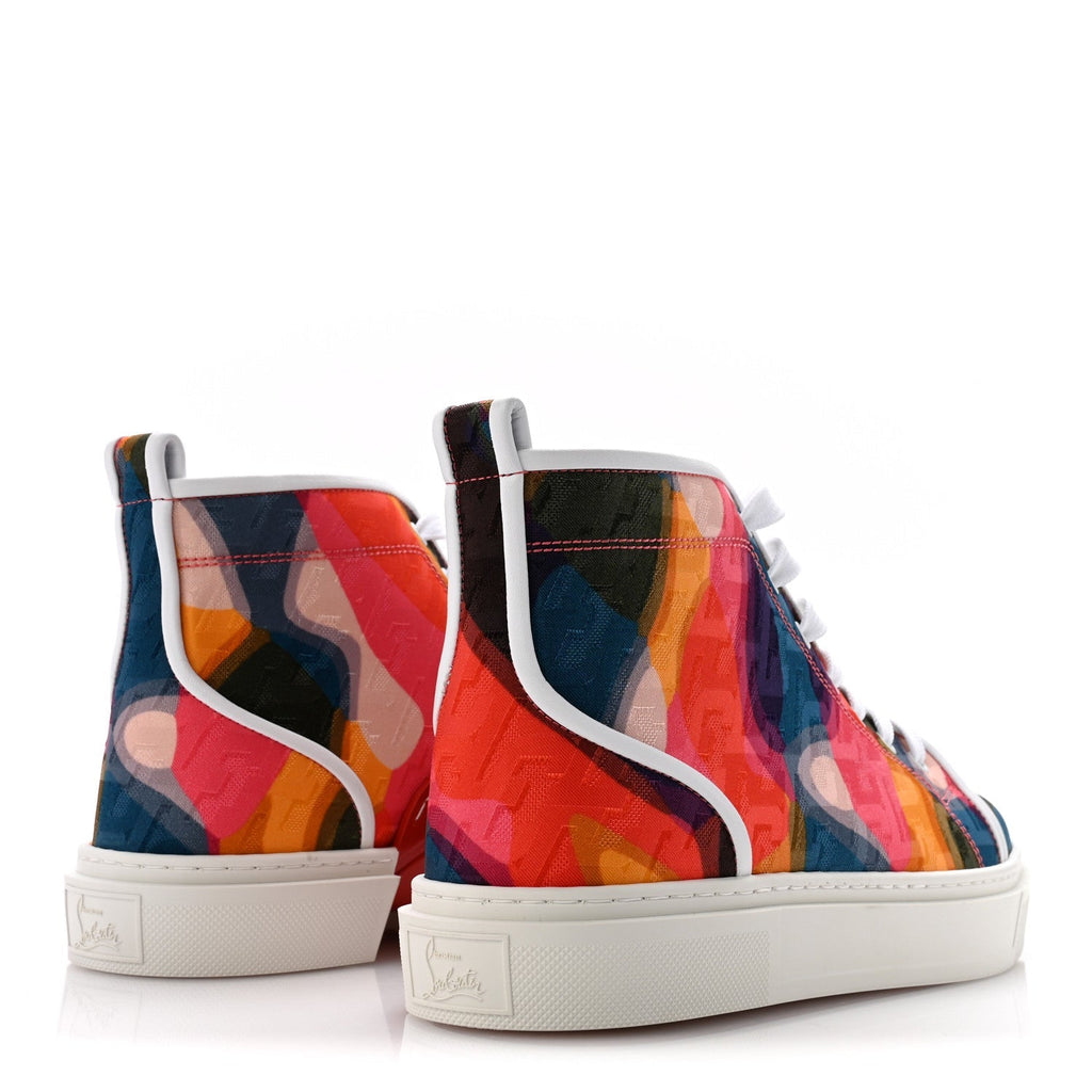 Canvas Nappa Mens Adolon High Top Sneakers 42.5 Multicolor