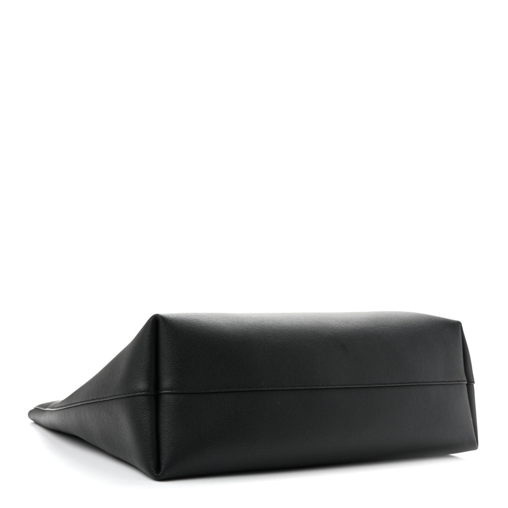 Calfskin Large Shopping Tote Black