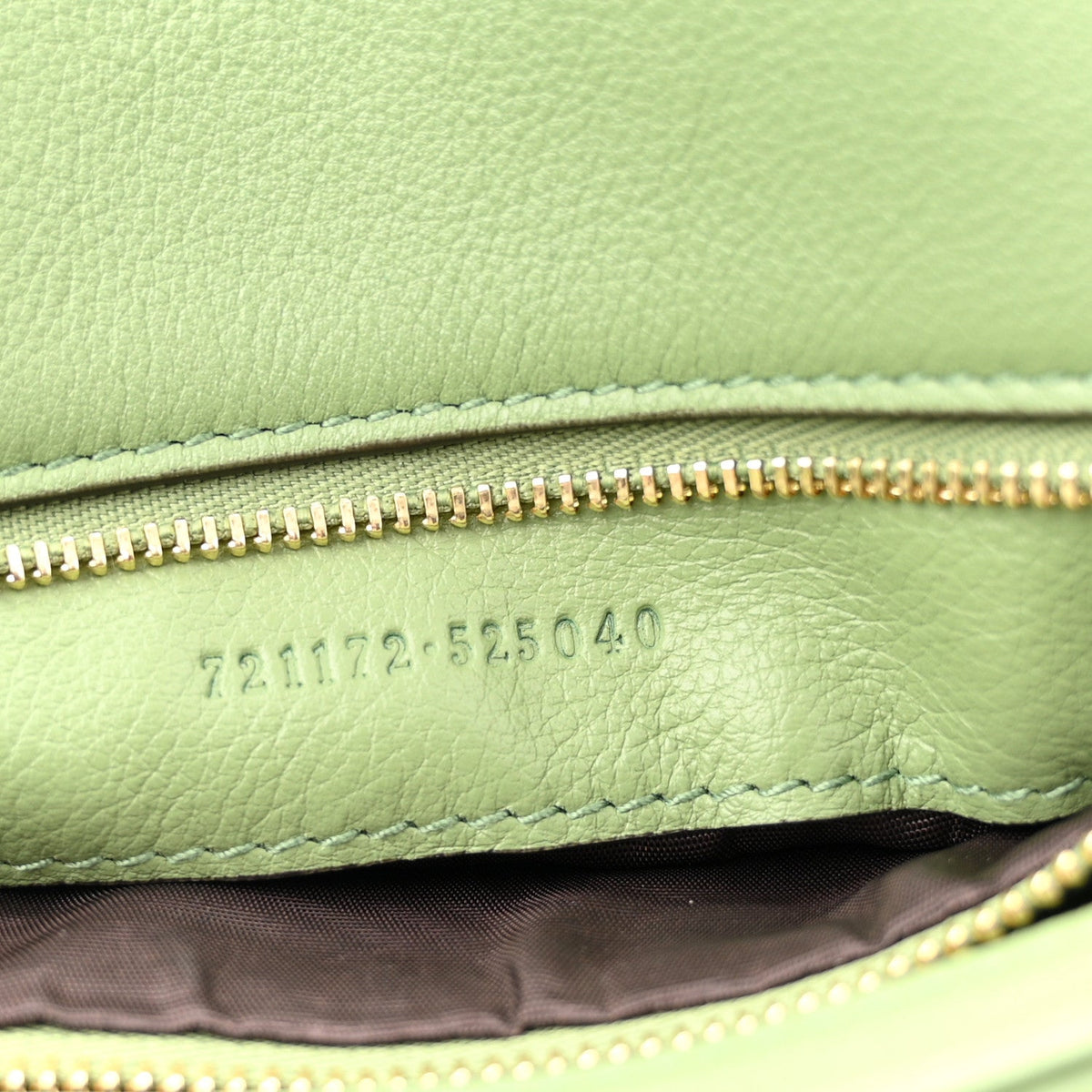 Roxy Calfskin Web Medium Blondie Top Handle Shoulder Flap Bag Salamander Green