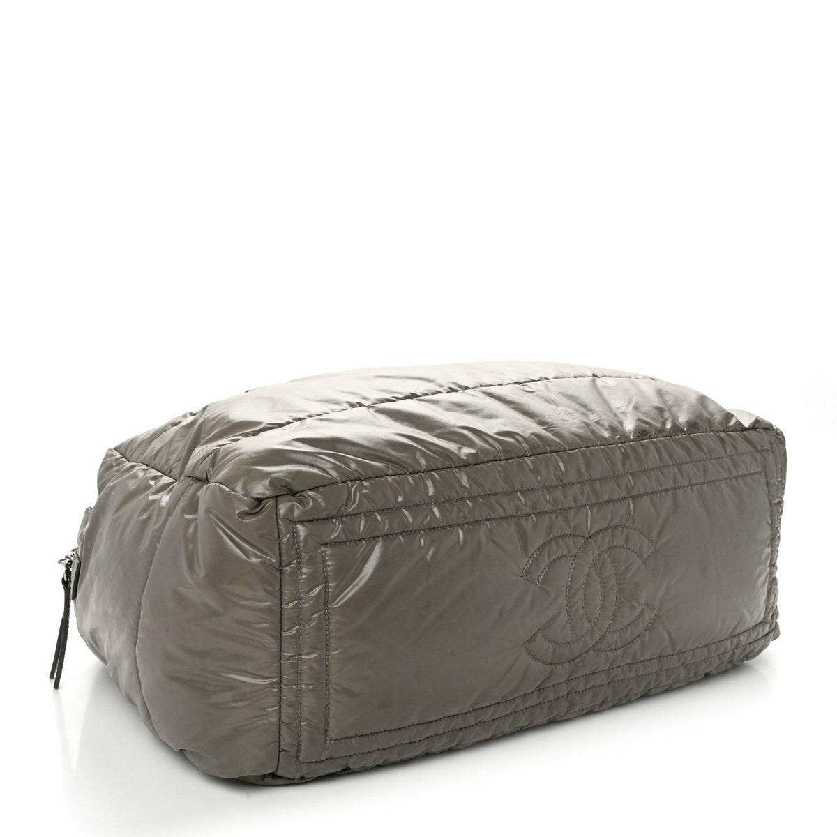Nylon Quilted Coco Cocoon Reversible Tote Grey