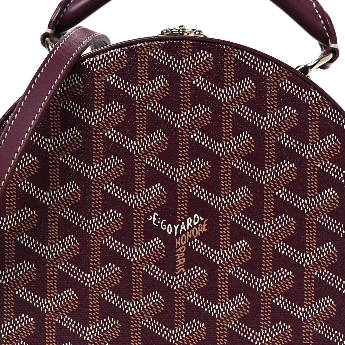 Goyardine Alto Hatbox Burgundy