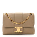 Supple Calfskin Medium Victoire Bag Brown Sepia