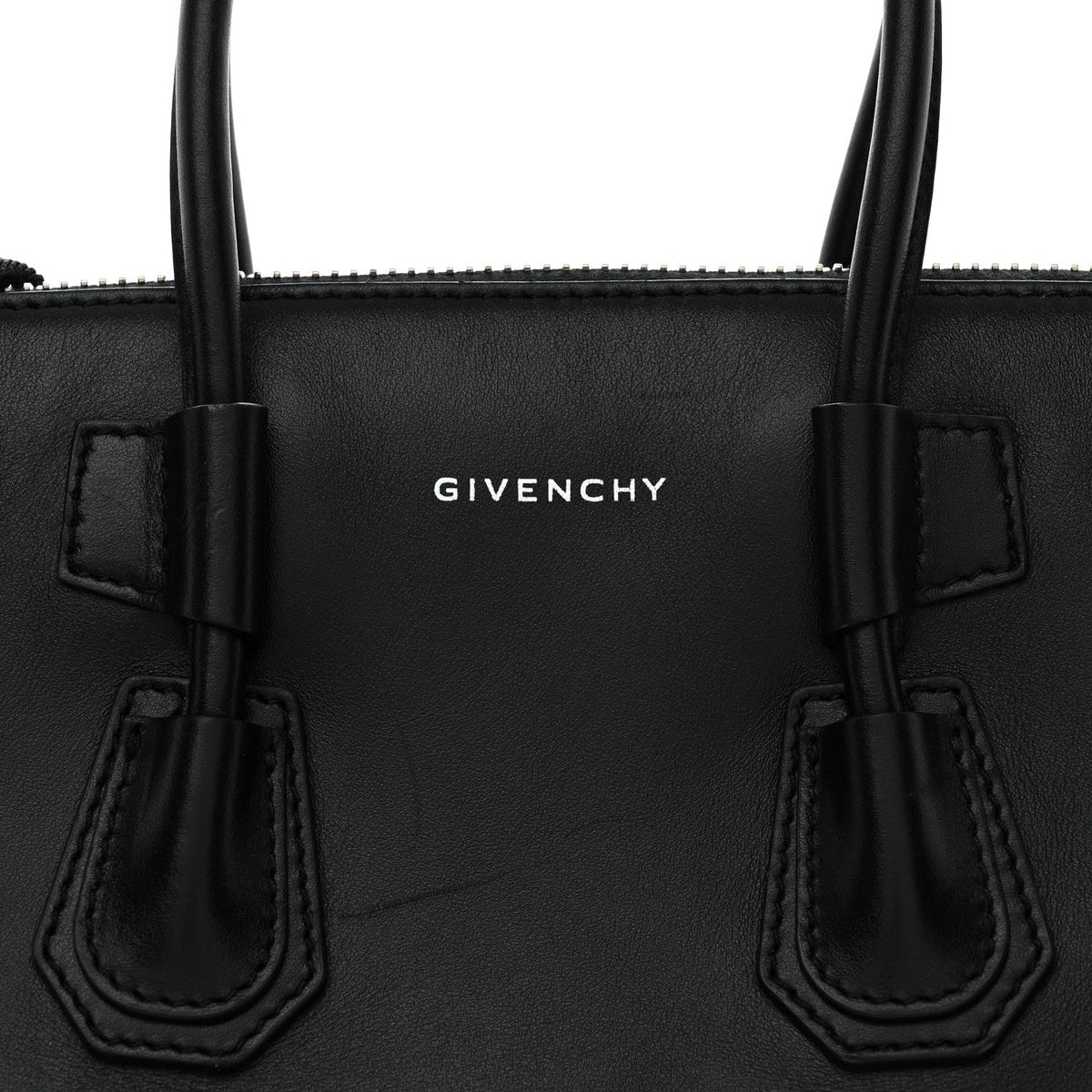 Box Calfskin Small Antigona Sport Top Handle Bag  Black
