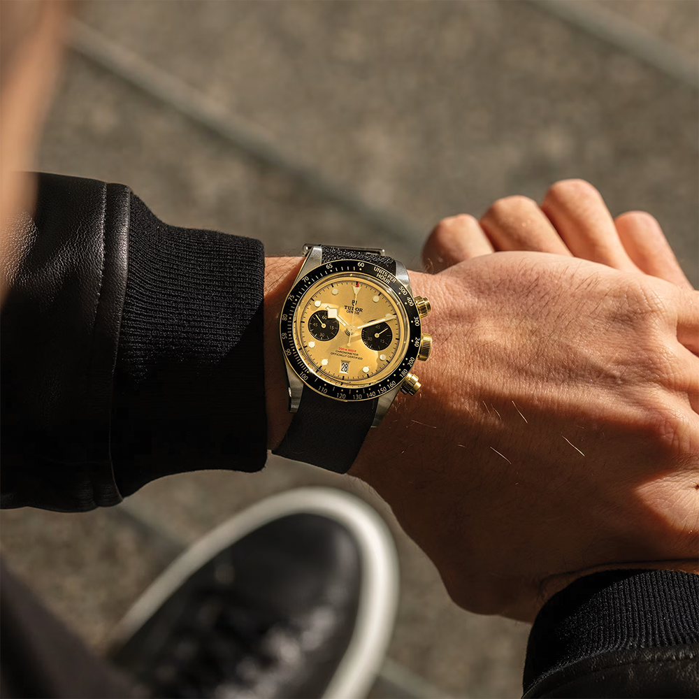 Black Bay Chrono S&G 41mm - Champagne on Fabric Strap