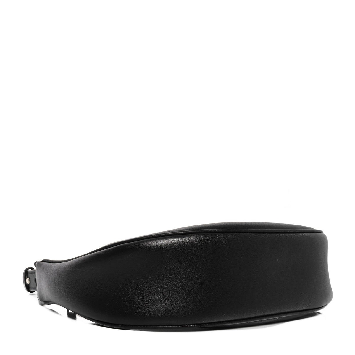 Calfskin Ava Logo Shoulder Bag Black
