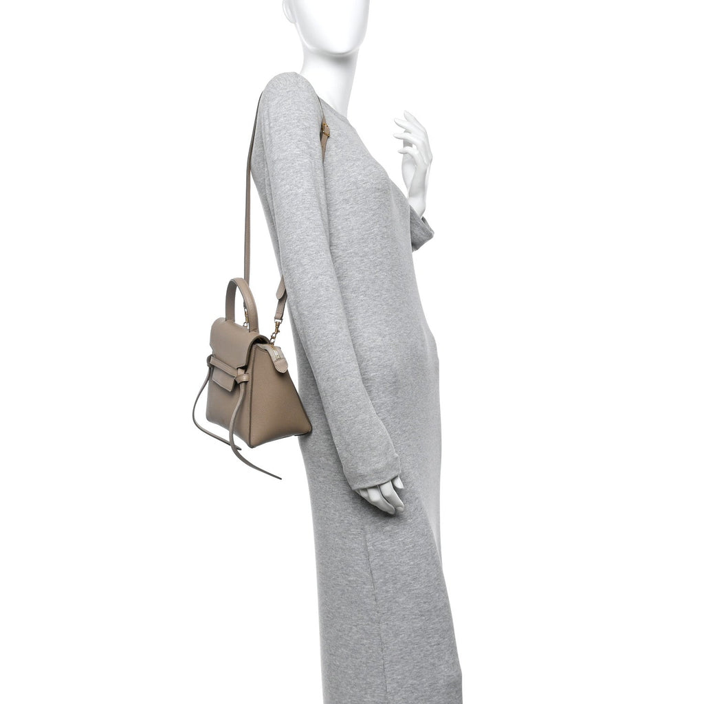 Grained Calfskin Nano Belt Bag Light Taupe
