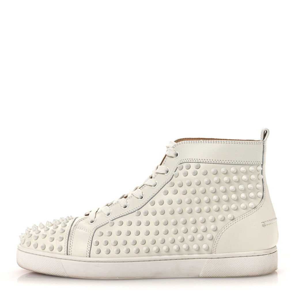 Nappa Laminato Dino Spikes Mens Yang Louis Flat Sneakers 45 Latte Silver