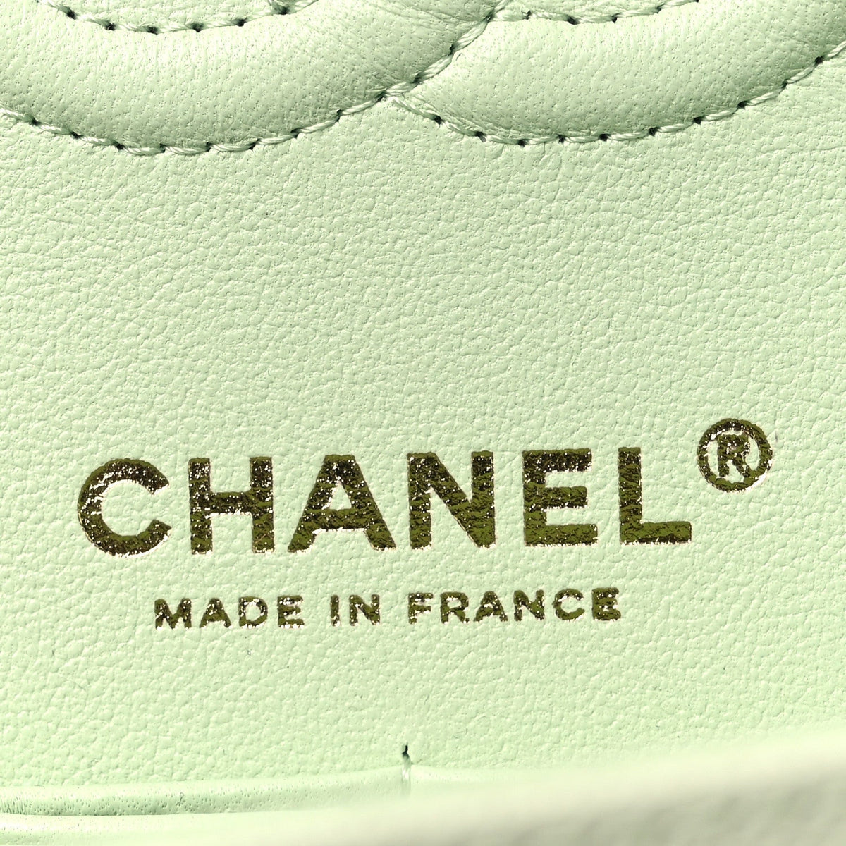 Caviar Quilted Small Double Flap Light Green