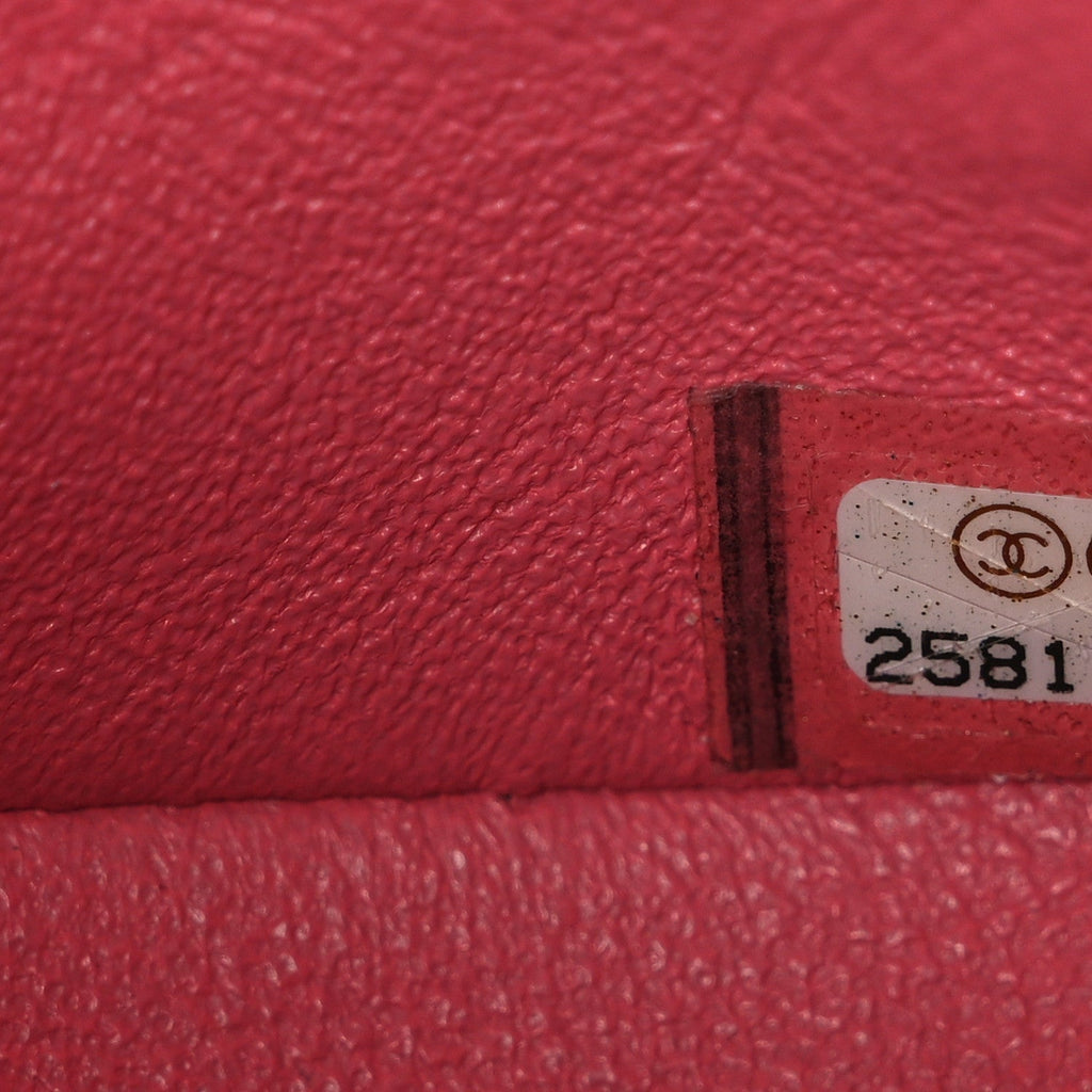 Caviar Quilted Medium Double Flap Pink