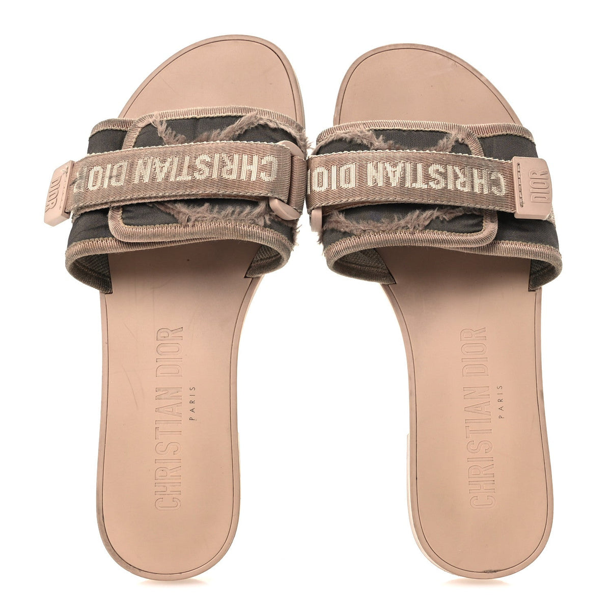 Nylon Camouflage Dio(r)evolution Slide Sandals 39 Nude