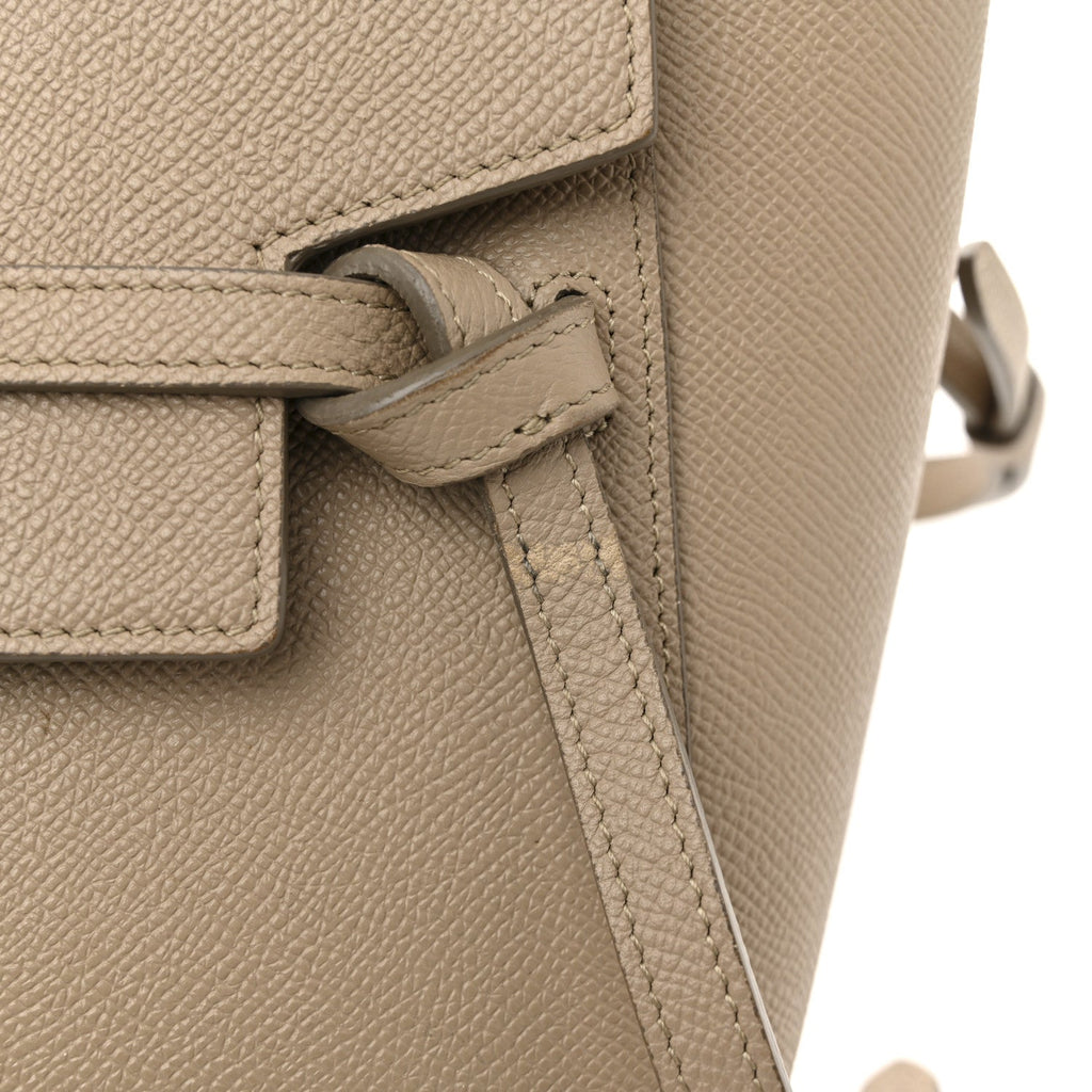 Grained Calfskin Nano Belt Bag Light Taupe