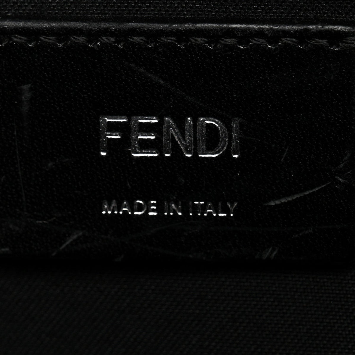 Vitello Century Bi-Color FF 1974 Embossed Belt Bag Maya Black