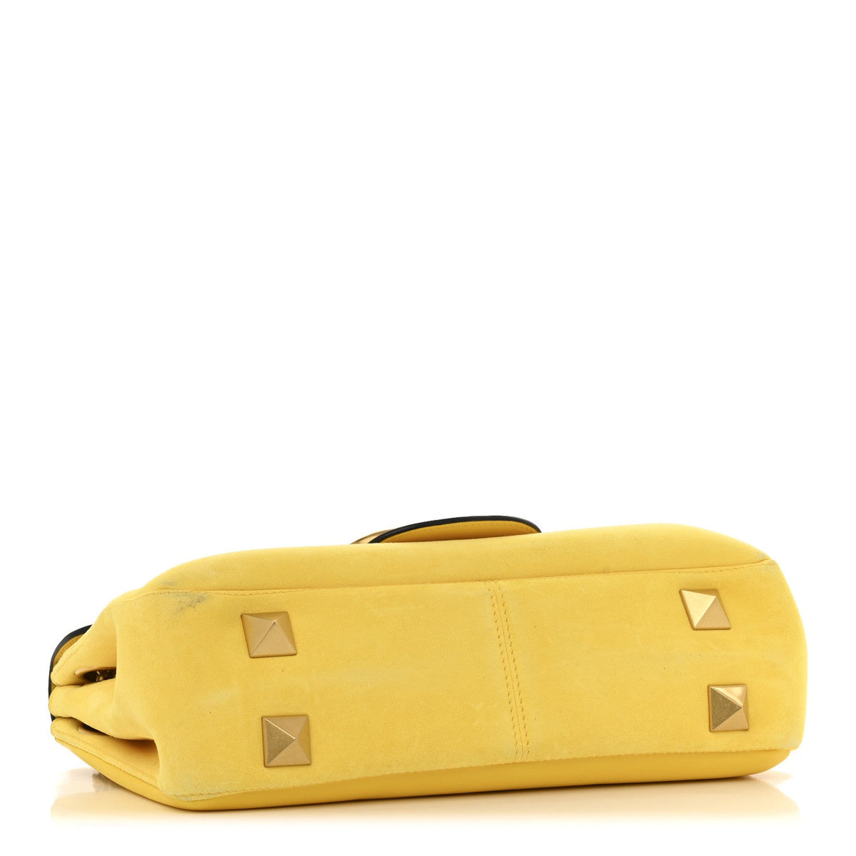 Nappa Stud Sign Shoulder Bag Bright Lemon