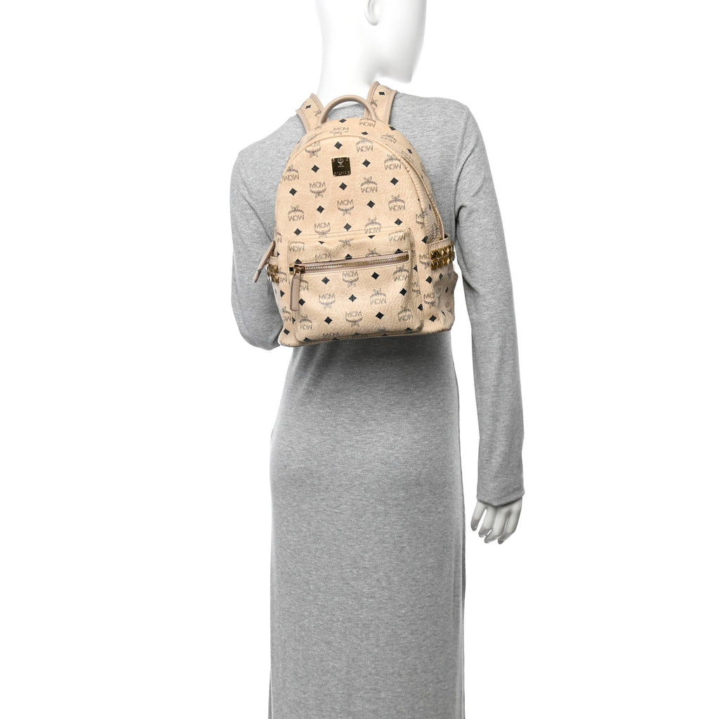 Visetos Small Side Stud Stark Backpack Beige
