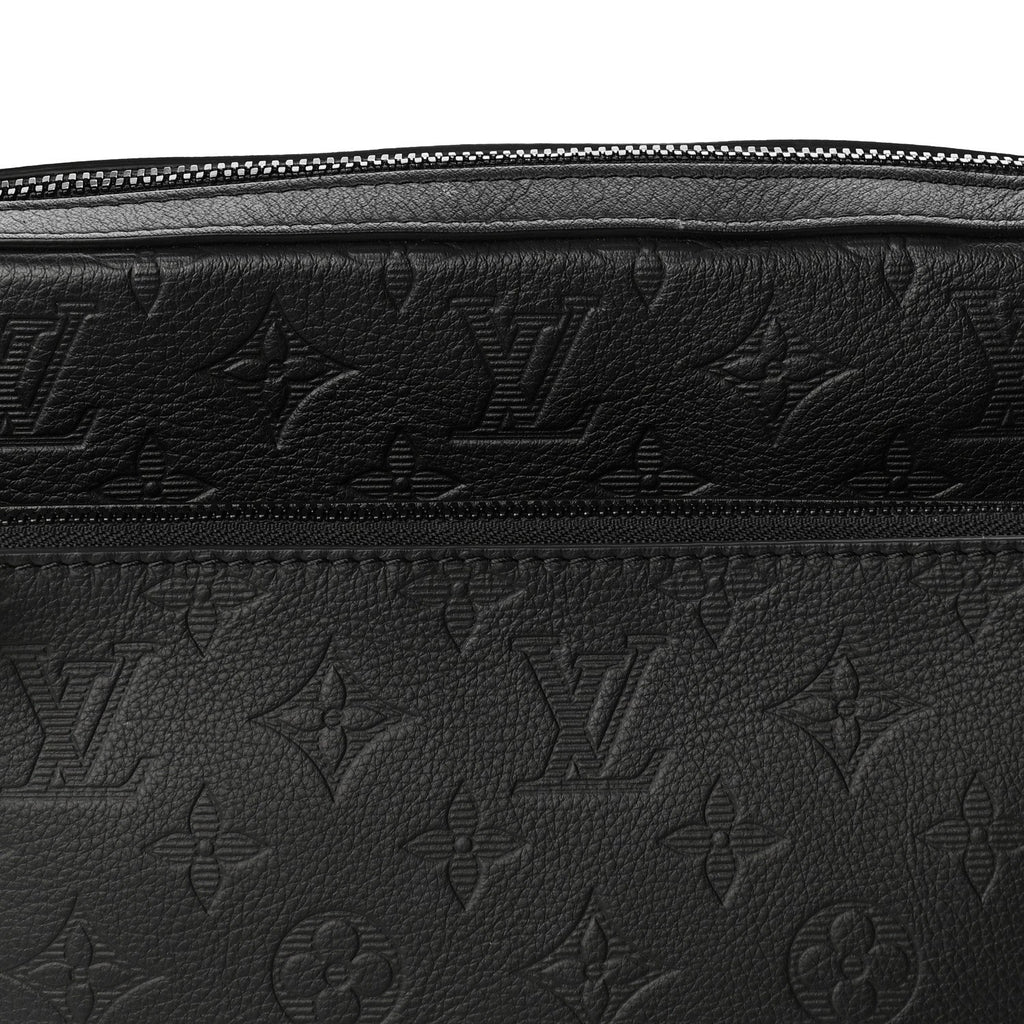 Calfskin Monogram Shadow Trio Messenger Black