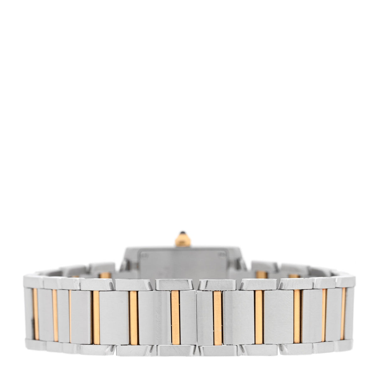 Stainless Steel 18K Yellow Gold 20mm Tank Francaise Quartz Watch