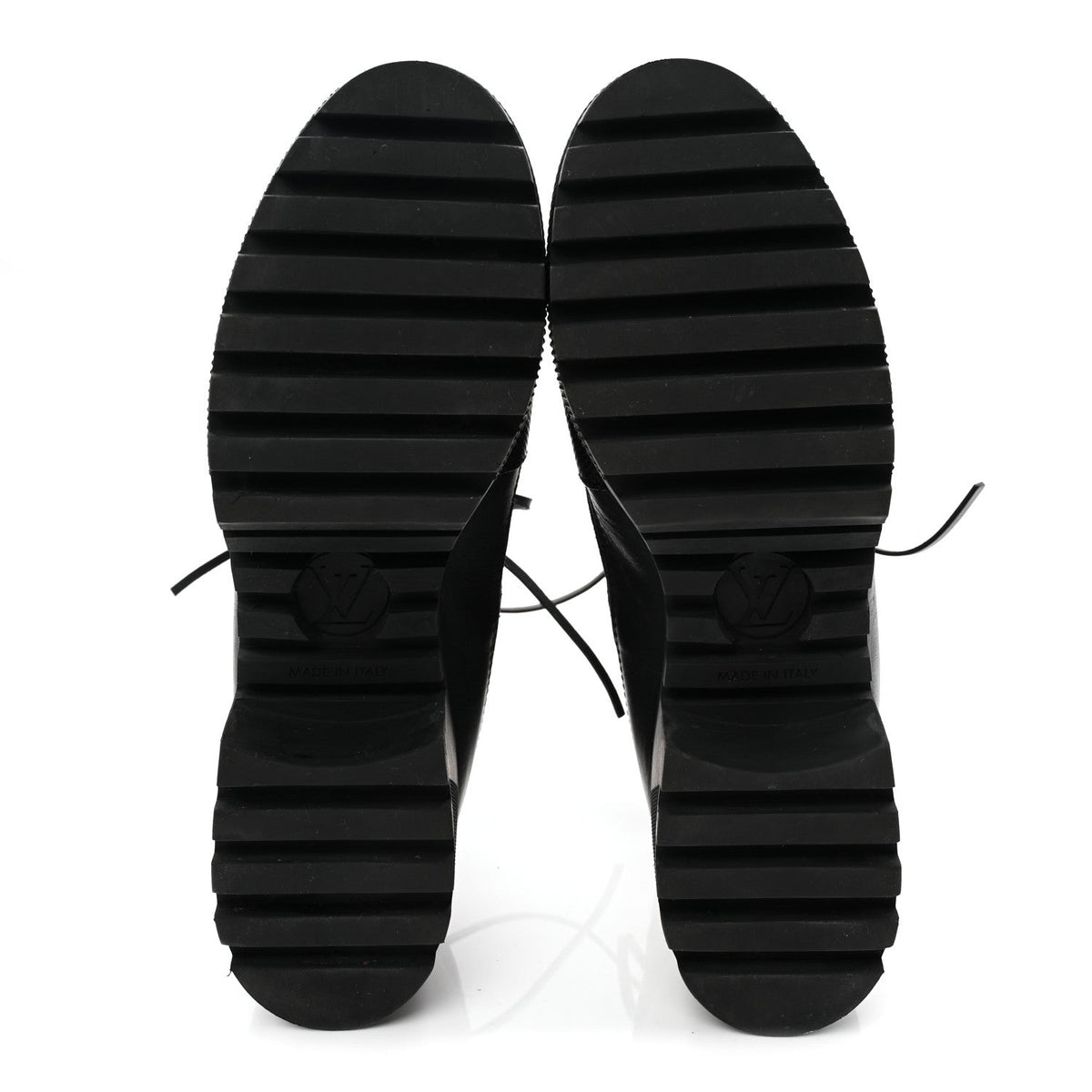 Velvet Calfskin Monogram Laureate Platform Desert Boots 40 Black White