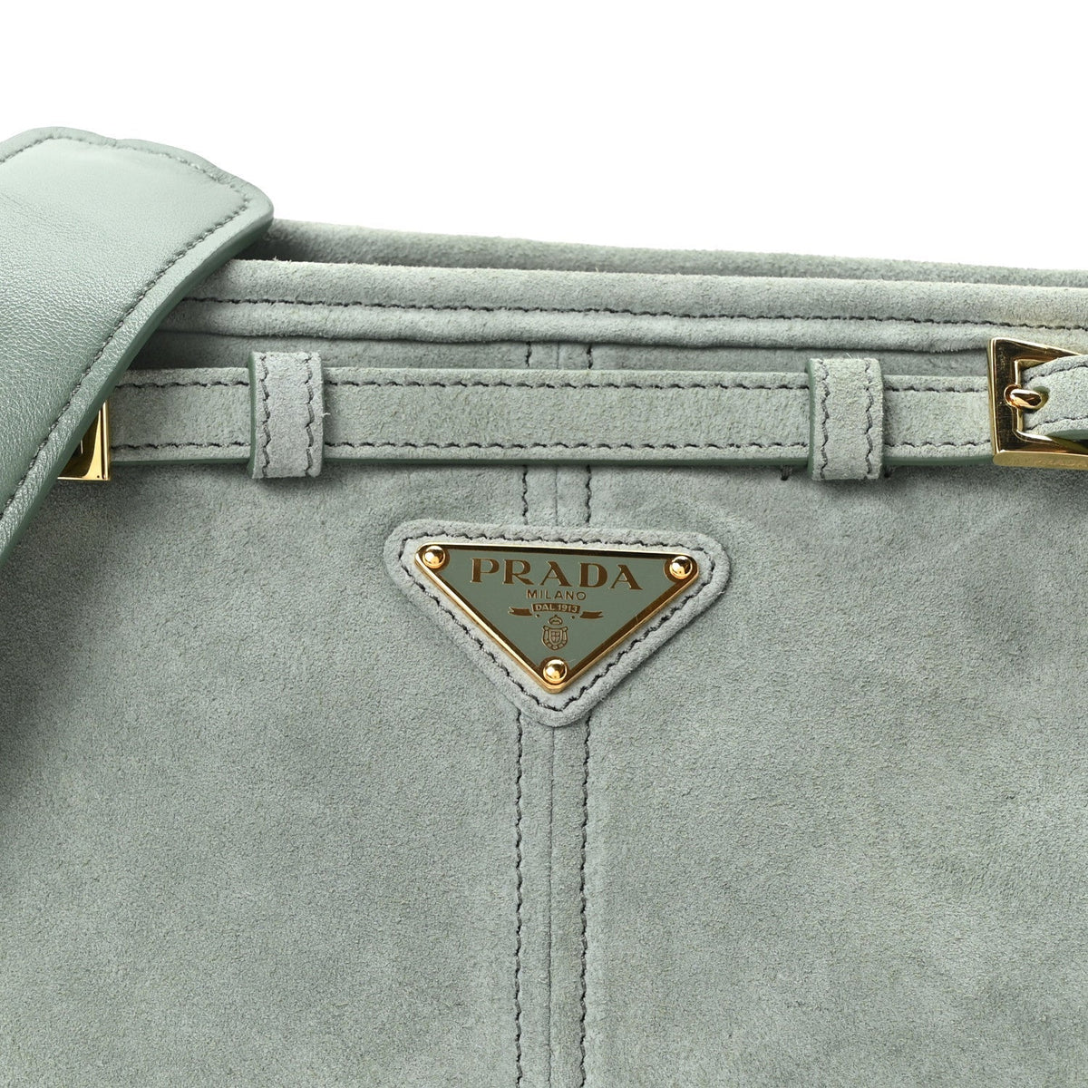 Scamosciato Triangle Small Bonnie Shoulder Bag Salvia