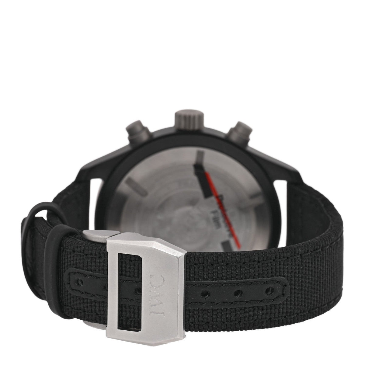Ceramic Titanium Fabric 44mm Pilot Top Gun Chronograph Automatic Watch Black IW389101