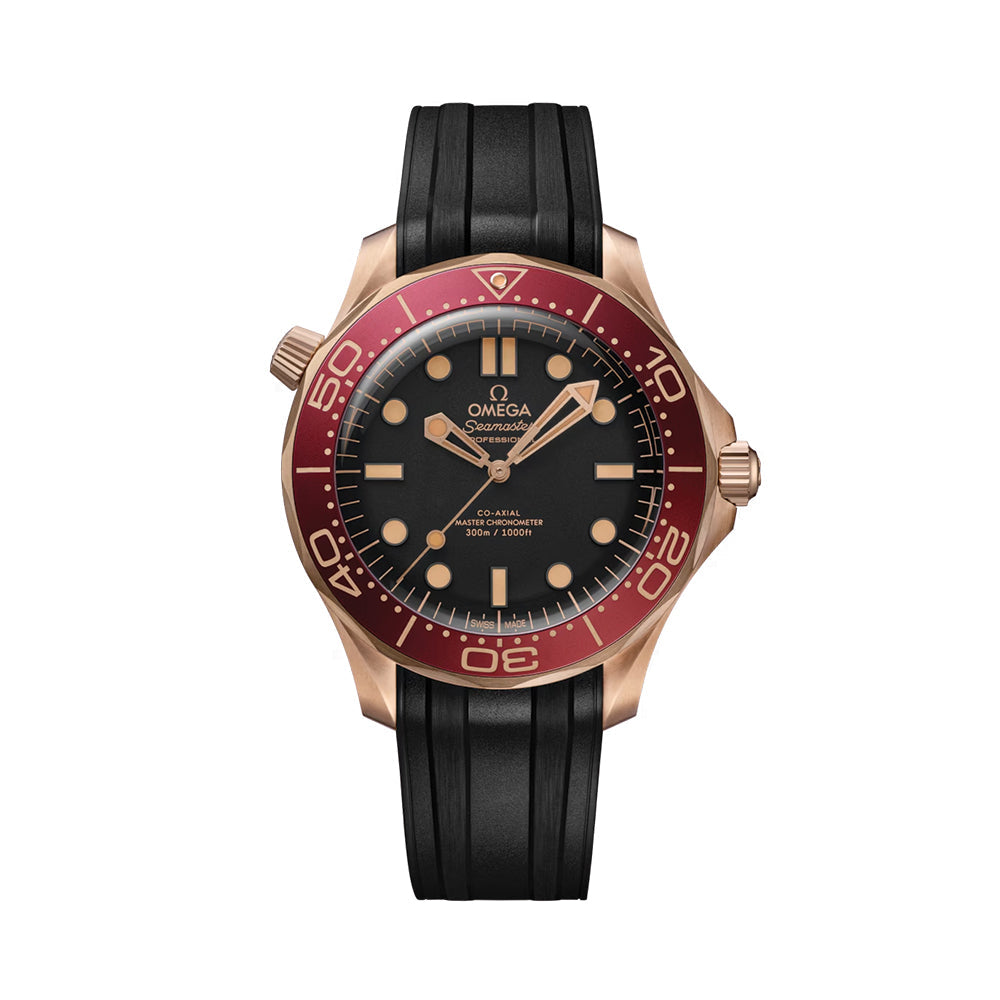 Seamaster Diver 300M Bronze Gold 42mm - Black on Rubber Strap
