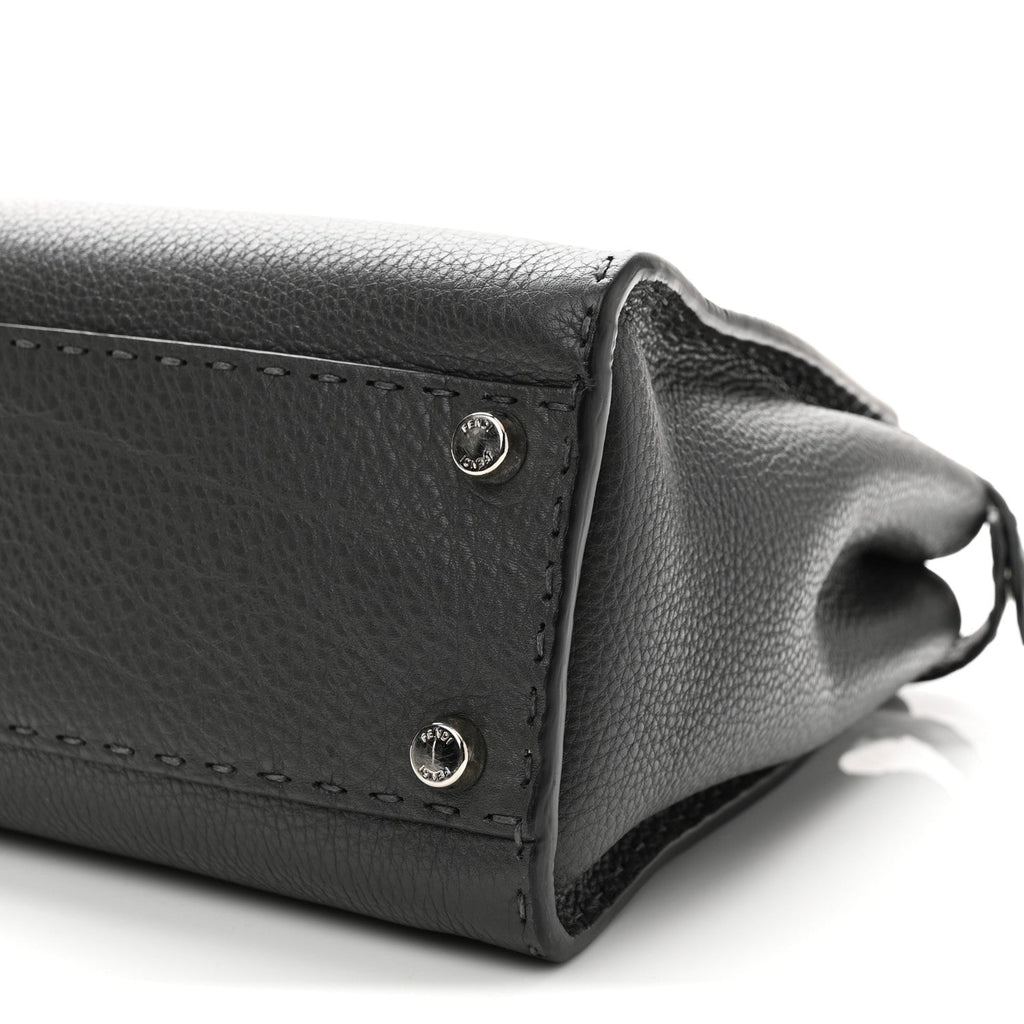 Cuoio Romano Selleria Bi-Color Medium Peekaboo Iconic Satchel Asphalt Milk
