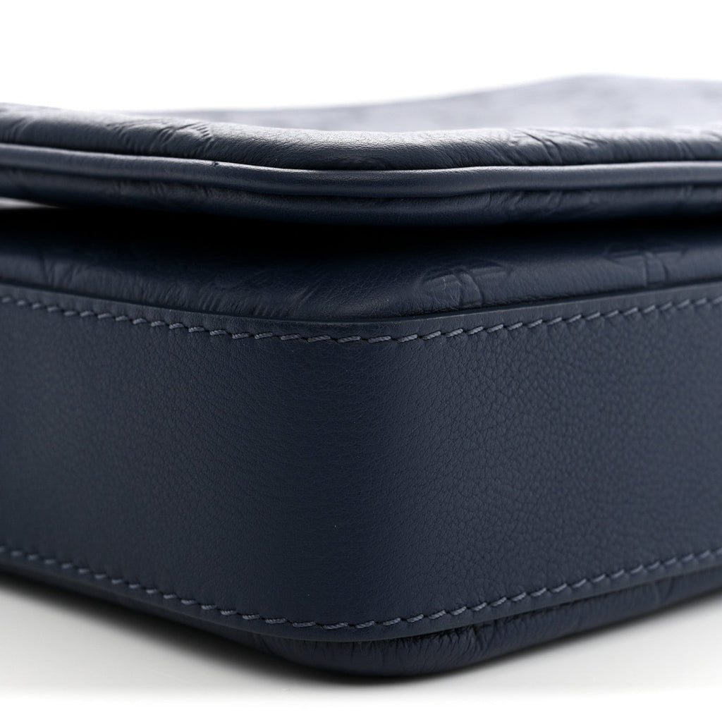 Calfskin Monogram Shadow Trio Messenger Navy