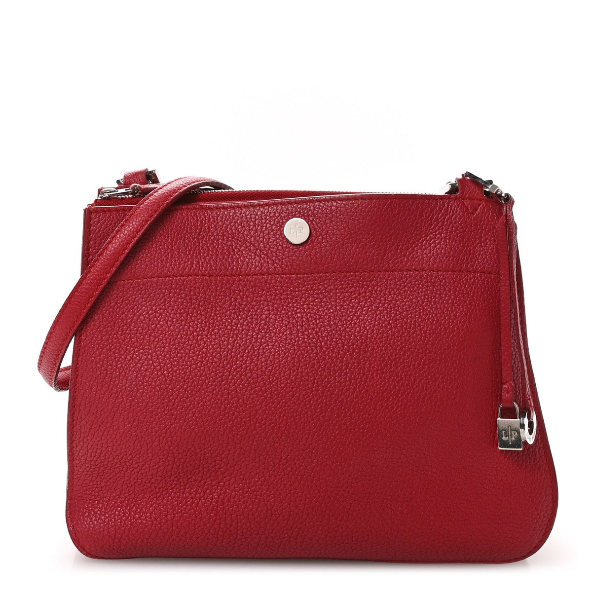 Grained Calfskin Milky Way Shoulder Bag Red