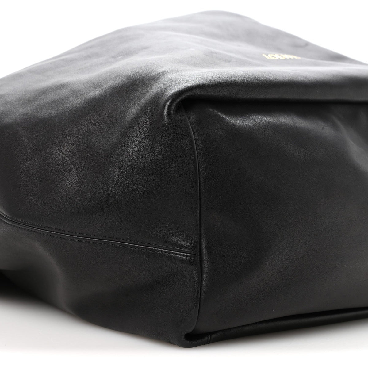 Calfskin XL Squeeze Cord Bag Black