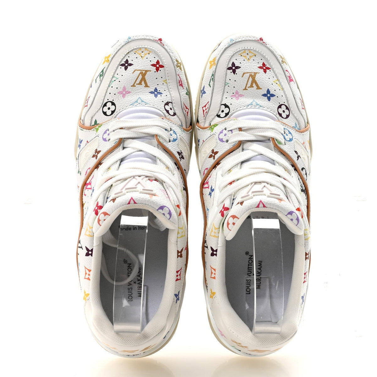 LV X TM Calfskin Monogram Multicolor Womens LV Trainer Sneakers 39 White