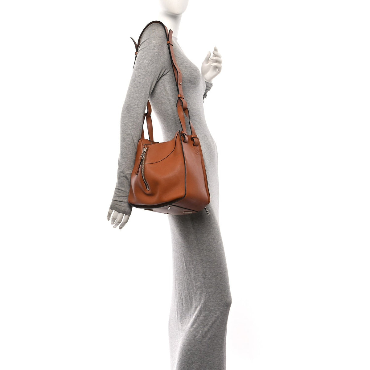 Calfskin Small Hammock Shoulder Bag Tan