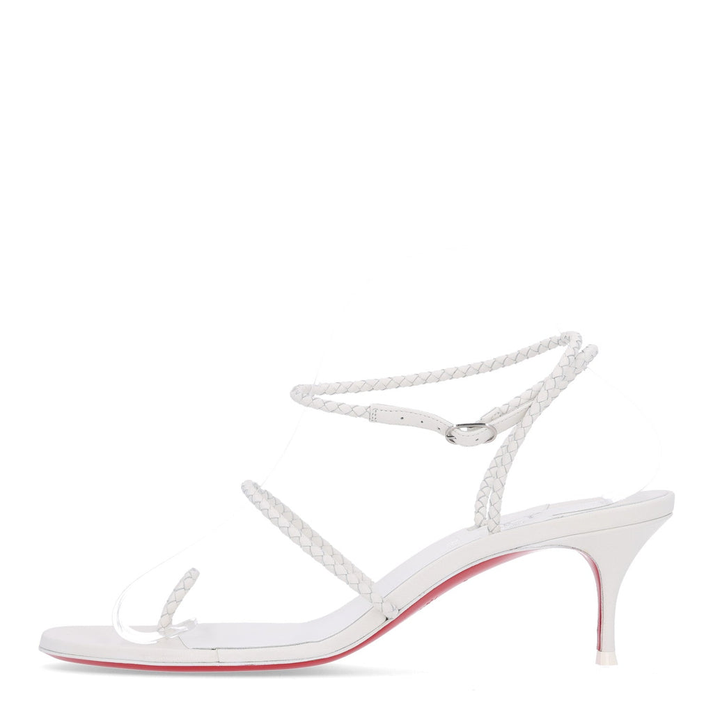 X Idris Elba Hibaq Calfskin Braided 55mm Sandals 41 White
