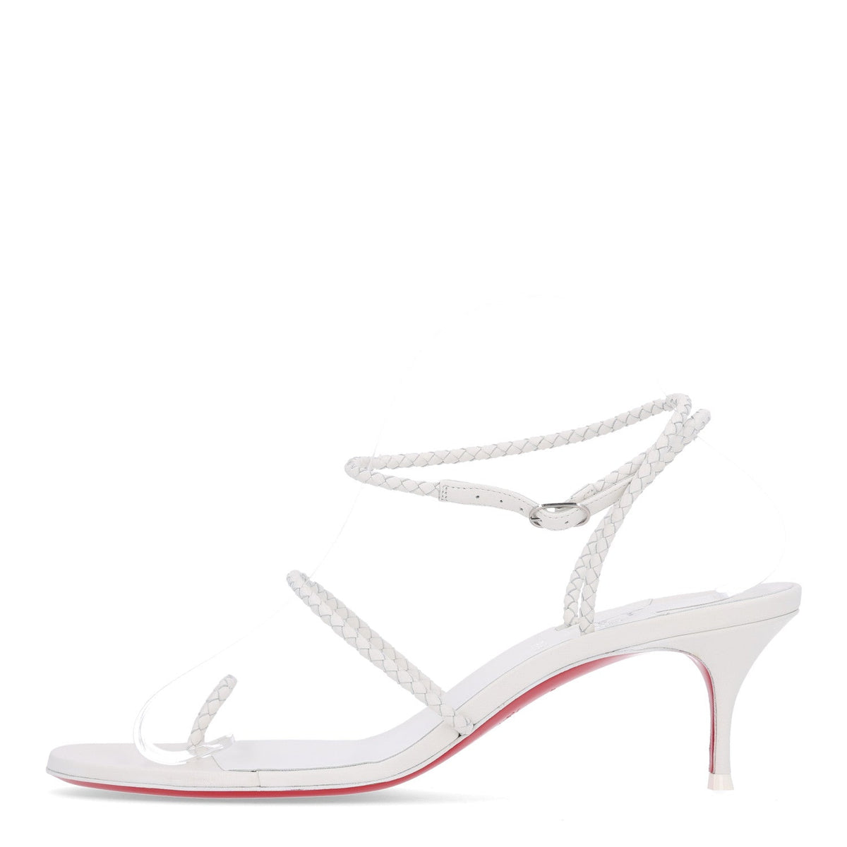 X Idris Elba Hibaq Calfskin Braided 55mm Sandals 41 White