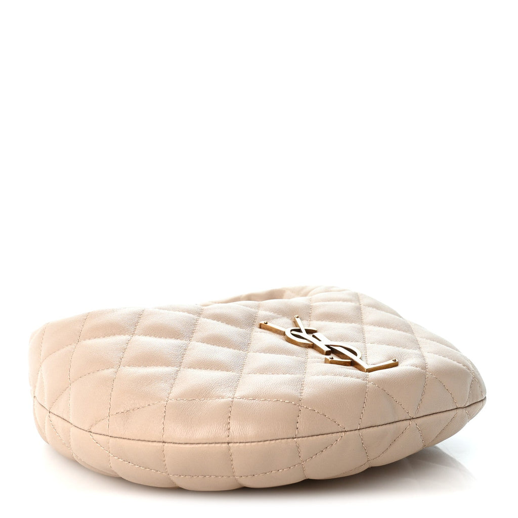 Lambskin Quilted Icarino Bag Dark Beige