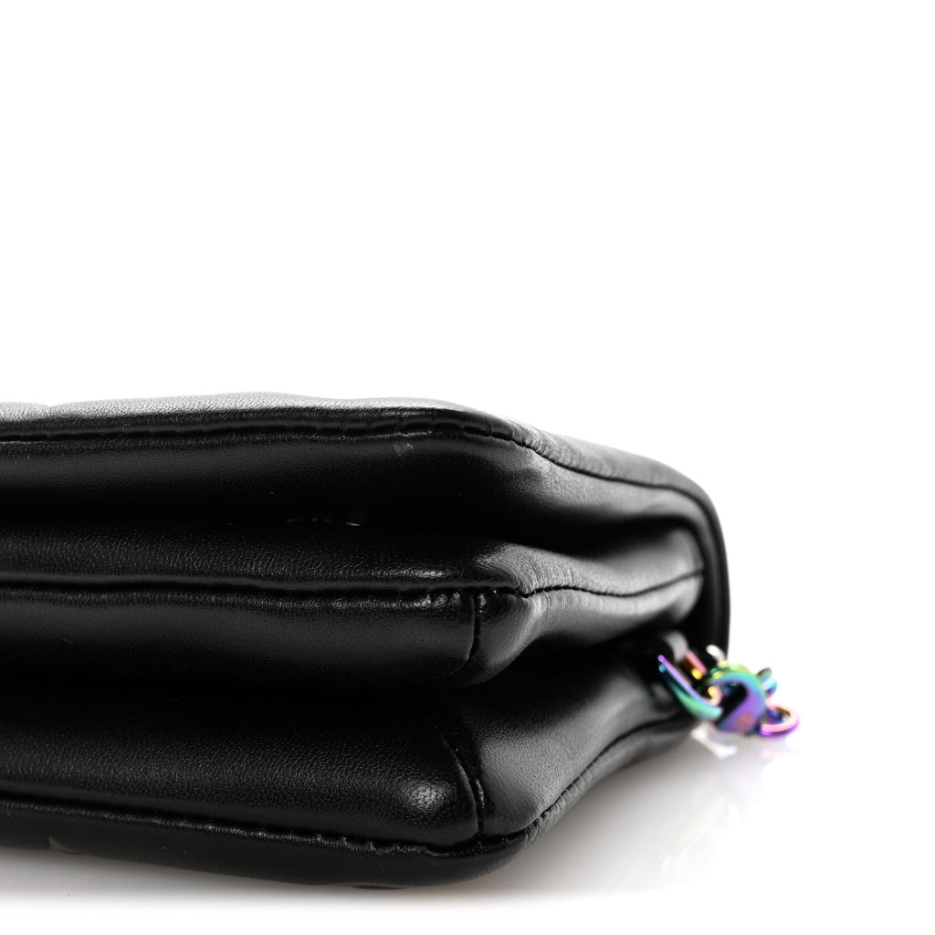 Lambskin Embossed Monogram Scarabeo Pochette Coussin Black