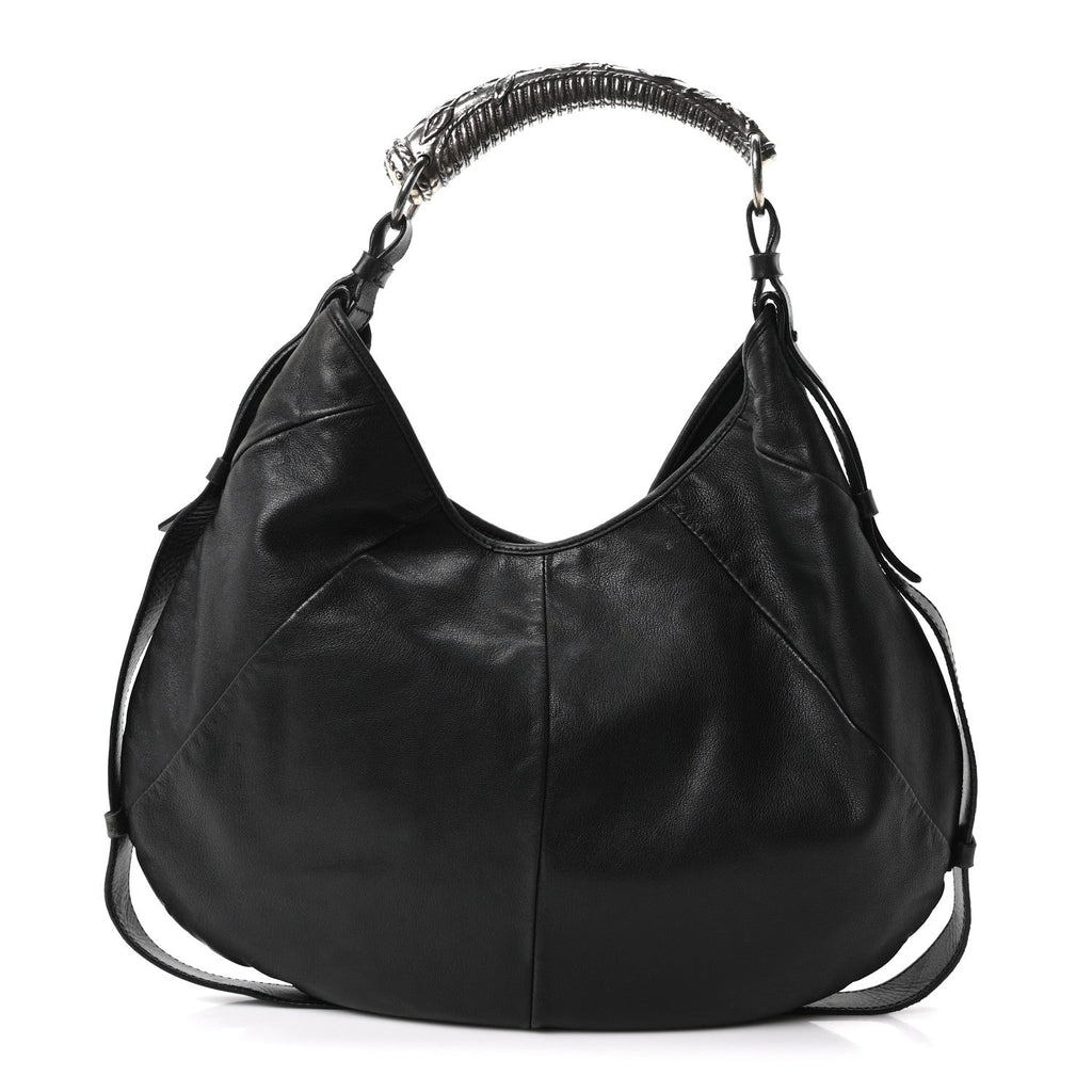Buffalo Horn Small Mombasa Hobo Black